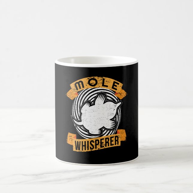 Mole Whisperer Cute Garden Gardener Mole Kaffemugg (Center)