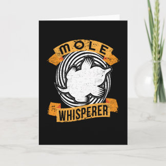Mole Whisperer Cute Garden Gardener Mole Kort