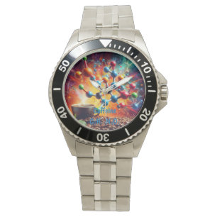 Molecular Caffeine Structure - Science Art Coffee Armbandsur
