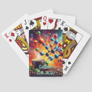 Molecular Caffeine Structure - Science Art Coffee Casinokort