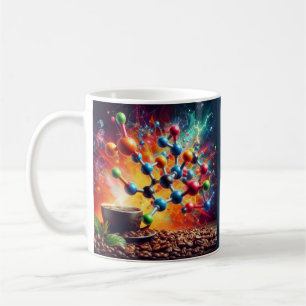 Molecular Caffeine Structure - Science Art Coffee Kaffemugg