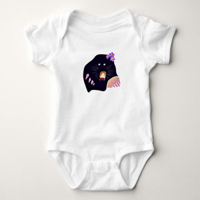 MoleJersey Bodysuit, vit T Shirt (Framsida)