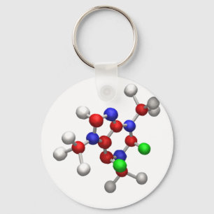Molekyl 3-D Rendering Nyckelring
