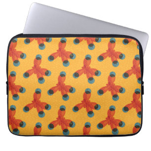 Molekyl för metangas för kemiGeekmönster orange Laptop Sleeve