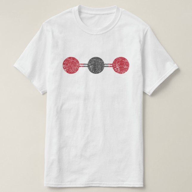 Molekylär koldioxid strukturerar t-shirt (Design framsida)