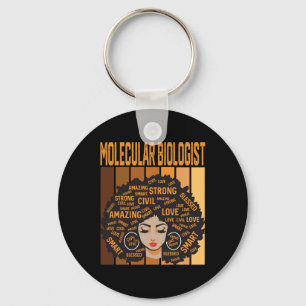 Molekylärbiolog kraftfull Black History Month P Nyckelring