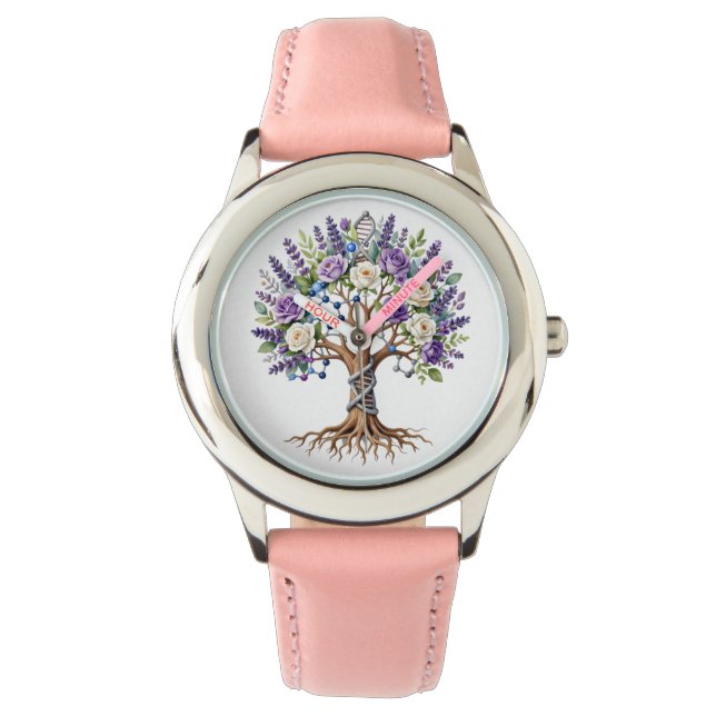 Molekylärt livets träd kemi och biologi flora armbandsur (Framsida)