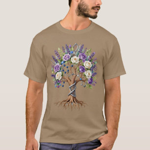 Molekylärt livets träd kemi och biologi flora t shirt