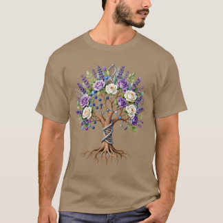 Molekylärt livets träd kemi och biologi flora t shirt