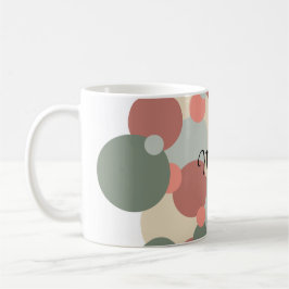 Molekyler av röd grönt kaffemugg