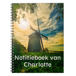 Molen gouden uur Notitieboek Anteckningsbok
