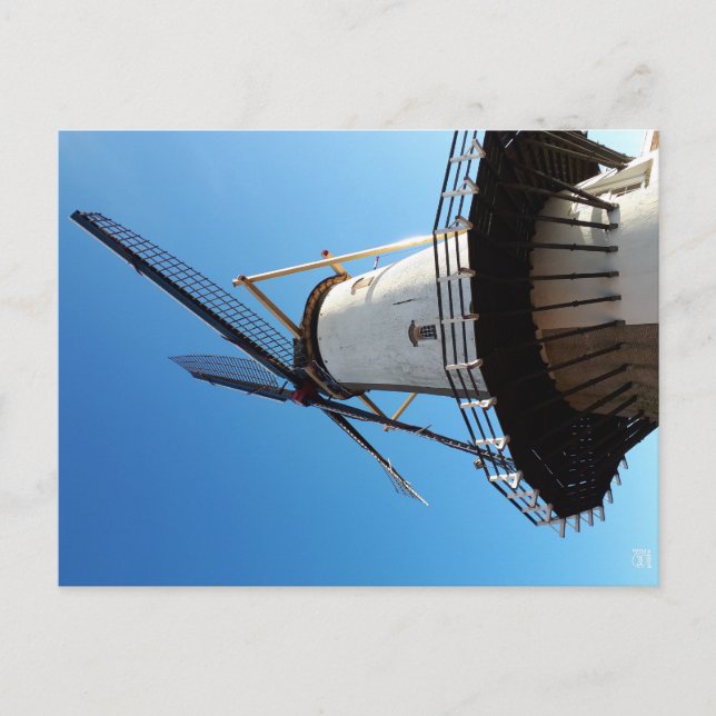 Molen in Nederland in Willemstad. Vykort (Framsida)