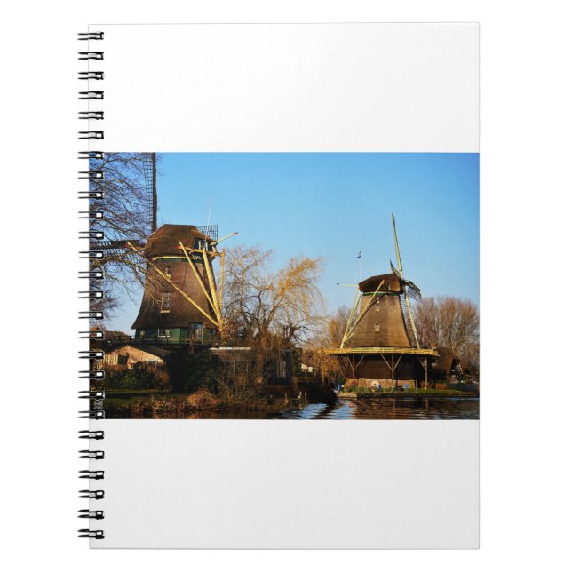 Molens in Nederlands landschap. Anteckningsbok (Framsidan)