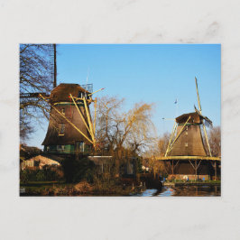 Molens in Nederlands landschap. Vykort