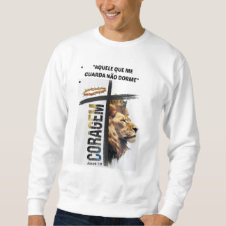 Moletom "Aquele que me guarda não dorme" Lång Ärmad Tröja