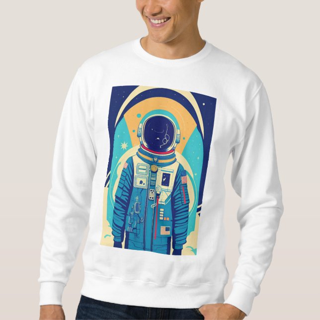 Moletom Astronauta Lång Ärmad Tröja (Framsida)