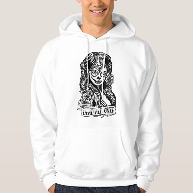 Moletom com Capuz Caveira Mexicana Dead All Over Munkjacka (Framsida)