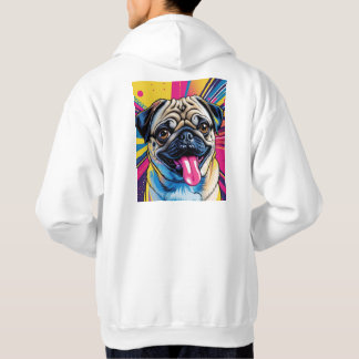 Moletom com desenho de pug em pop art 01 hoodie