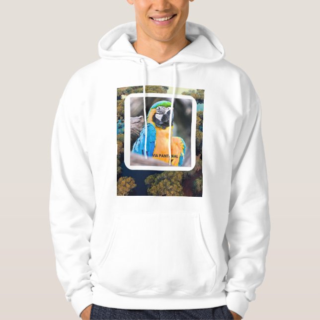 Moletom Masculino Básico com Capuz Pantanal Hoodie (Framsida)