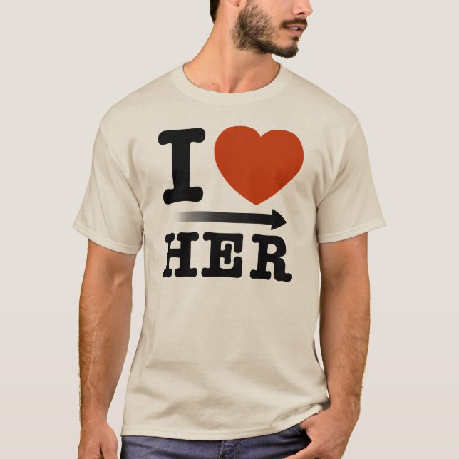 Moleton "I Heart Her" T-shirt (Framsida)