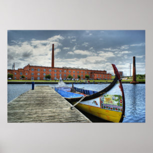 Moliceiro fartyg i Aveiro, Portugal Poster