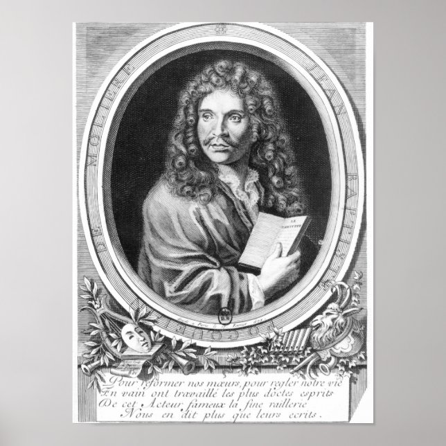 Moliere porträtt poster (Framsidan)