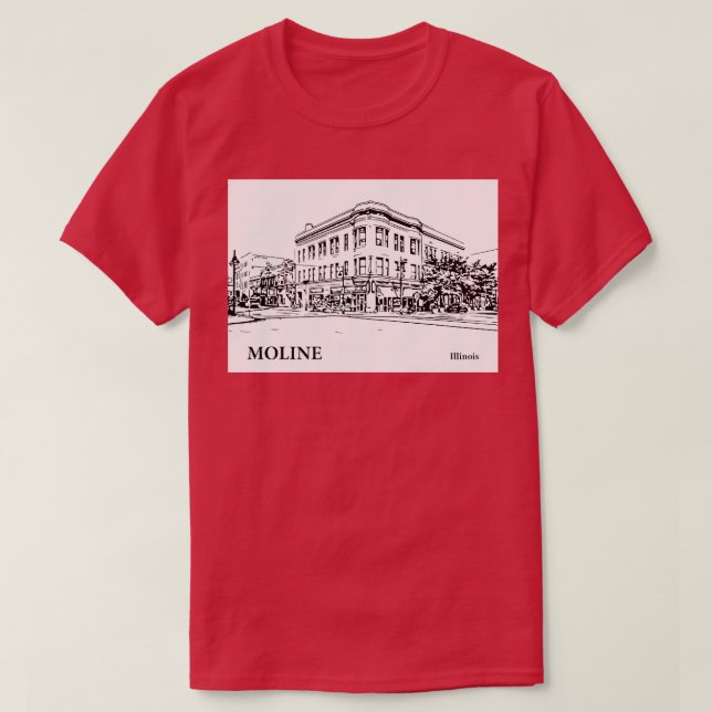 Moline Illinois TShirt 2 T Shirt (Design framsida)
