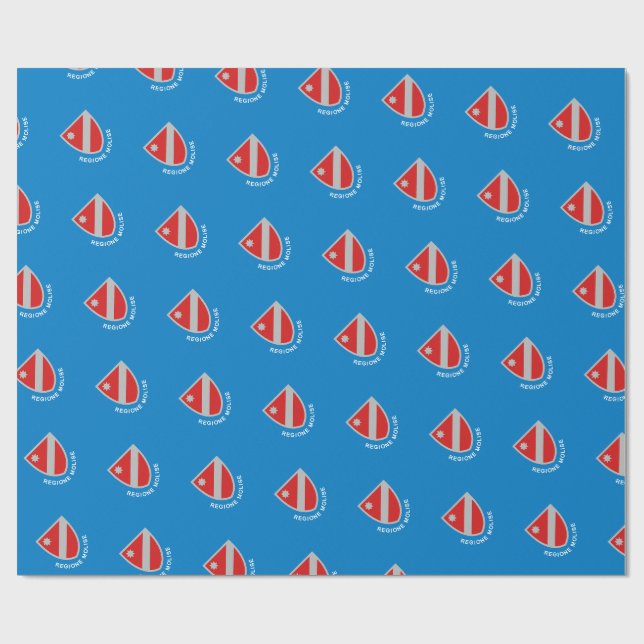 Molise flagga (italienska regionen) presentpapper (Platt)
