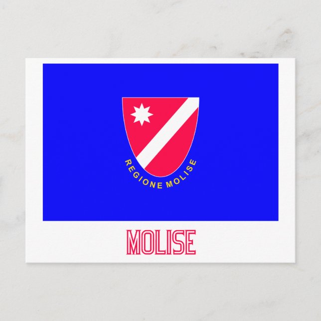 Molise flagga med namn vykort (Framsida)