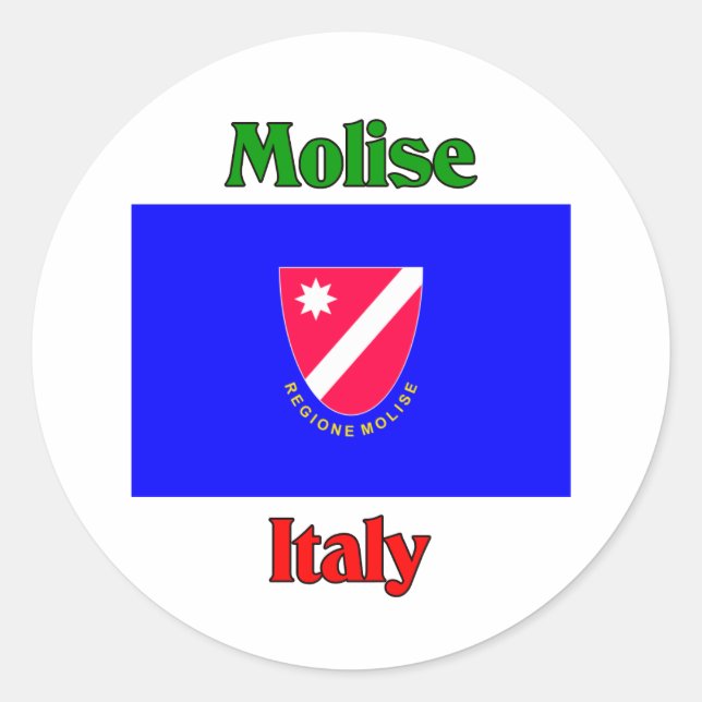 Molise Italien Runt Klistermärke (Framsida)