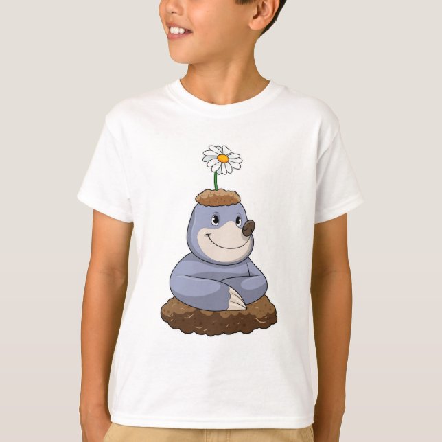 Moll med Daisy blomma T Shirt (Framsida)