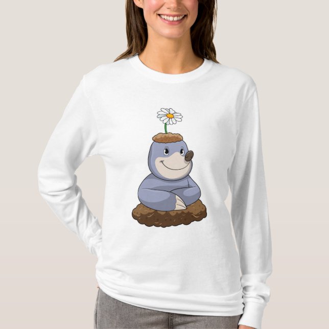 Moll med Daisy blomma T Shirt (Framsida)
