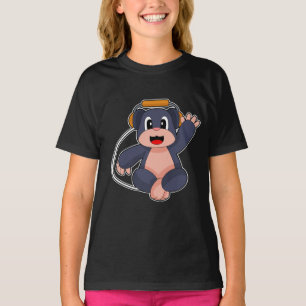 Moll Musikern Hörlurar Musik T Shirt