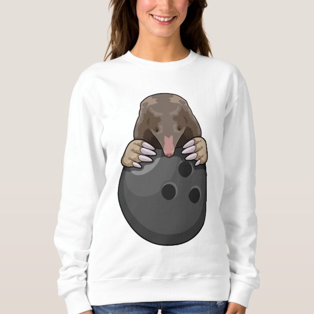 Moll på Bowling med bowlingklot T Shirt (Framsida)