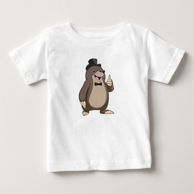 Moll som brudgum med slips t shirt (Framsida)