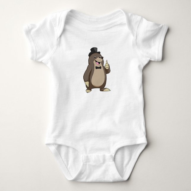 Moll som brudgum med slips t shirt (Framsida)