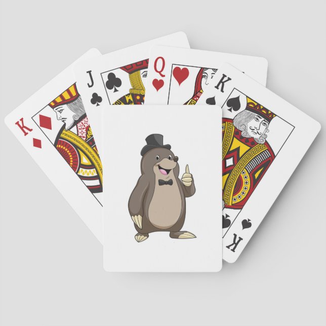 Moll som brudgumme med slips casinokort (Baksidan)