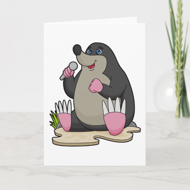 Moll som sångare med mikrofon kort (Framsida)