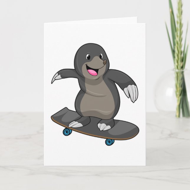 Moll som Skridskoåkare med Skateboard Kort (Framsida)
