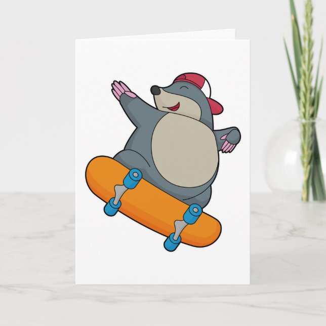 Moll som skridskoåkare med skateboard kort (Framsida)