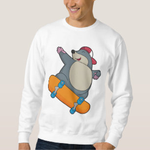 Moll som skridskoåkare med skateboard lång ärmad tröja