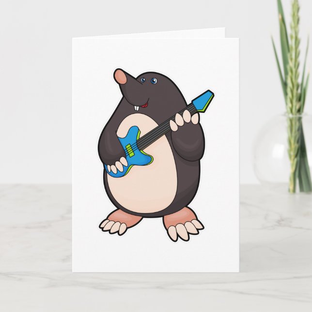 Moll vid musik med gitarr kort (Framsida)