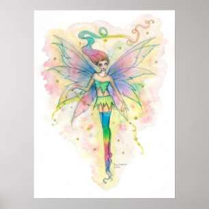 Mollison Harrisons färglösa Fairy Art Print Poster