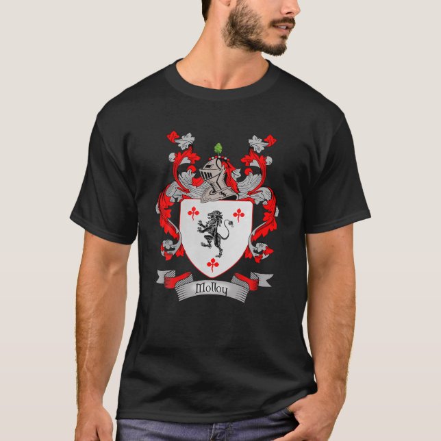 Molloy Jackar av Arm | Molloy Surname Family Crest T Shirt (Framsida)