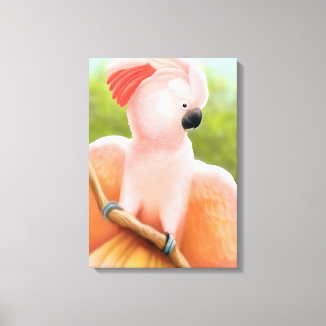 Molluccan Rosa Cockatoo Wrapped Canvas (Framsida)