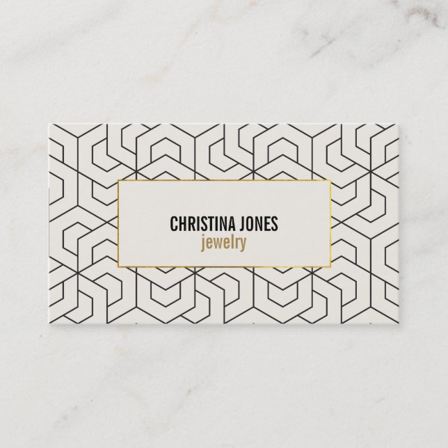 Molly Chic Geometric business card template Visitkort (Framsida)