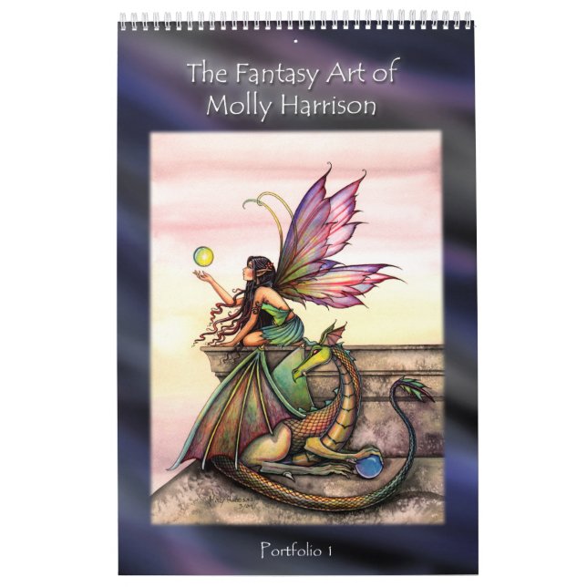 Molly Harrison Fairy Art Portfolio Bok Kalender (Omslag)
