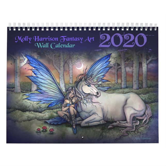Molly Harrison Fantasy Art 2020 Väggkalender Kalender (Omslag)