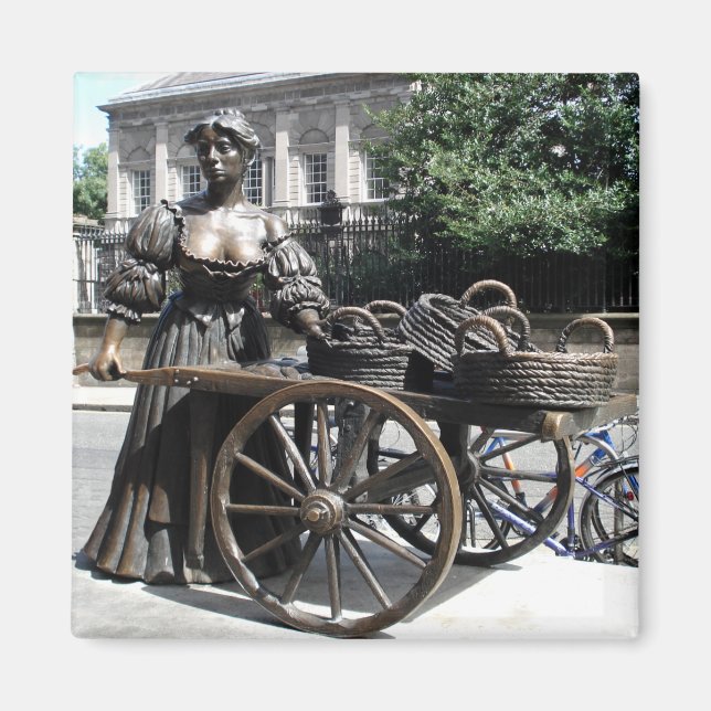 Molly Malone och Wheelbarrow Ireland Magnet (Framsidan)