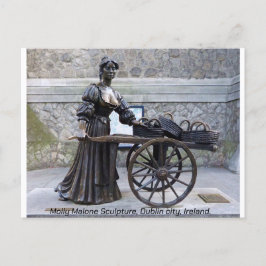 Molly Malone sculpture, Dublin City, Irland Vykort